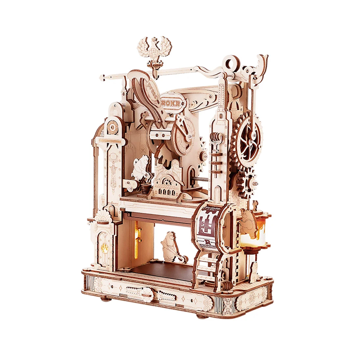 Rompecabezas 3d Classic Printing Press Mecánico.