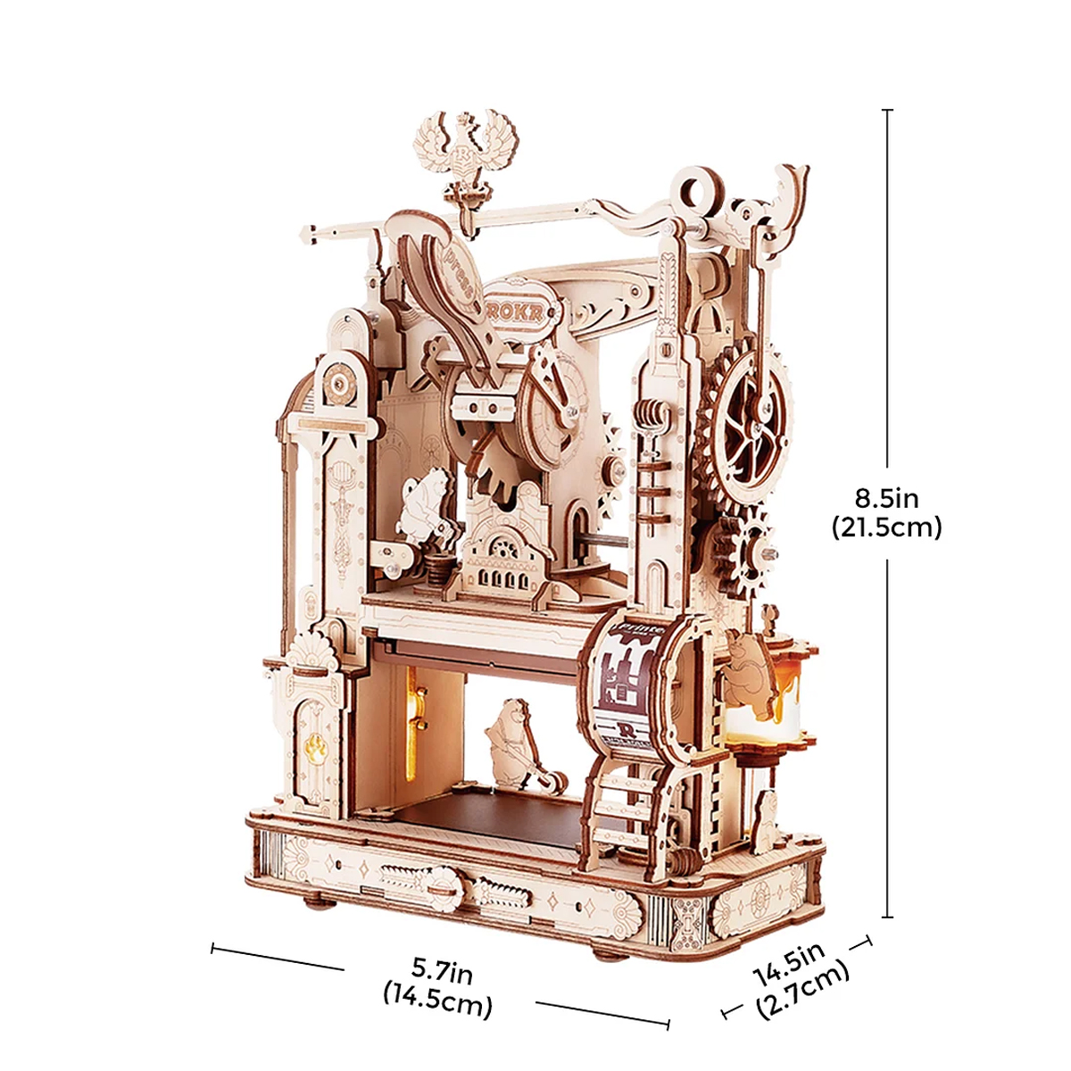 Rompecabezas 3d Classic Printing Press Mecánico.