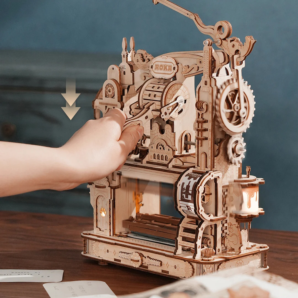 Rompecabezas 3d Classic Printing Press Mecánico.