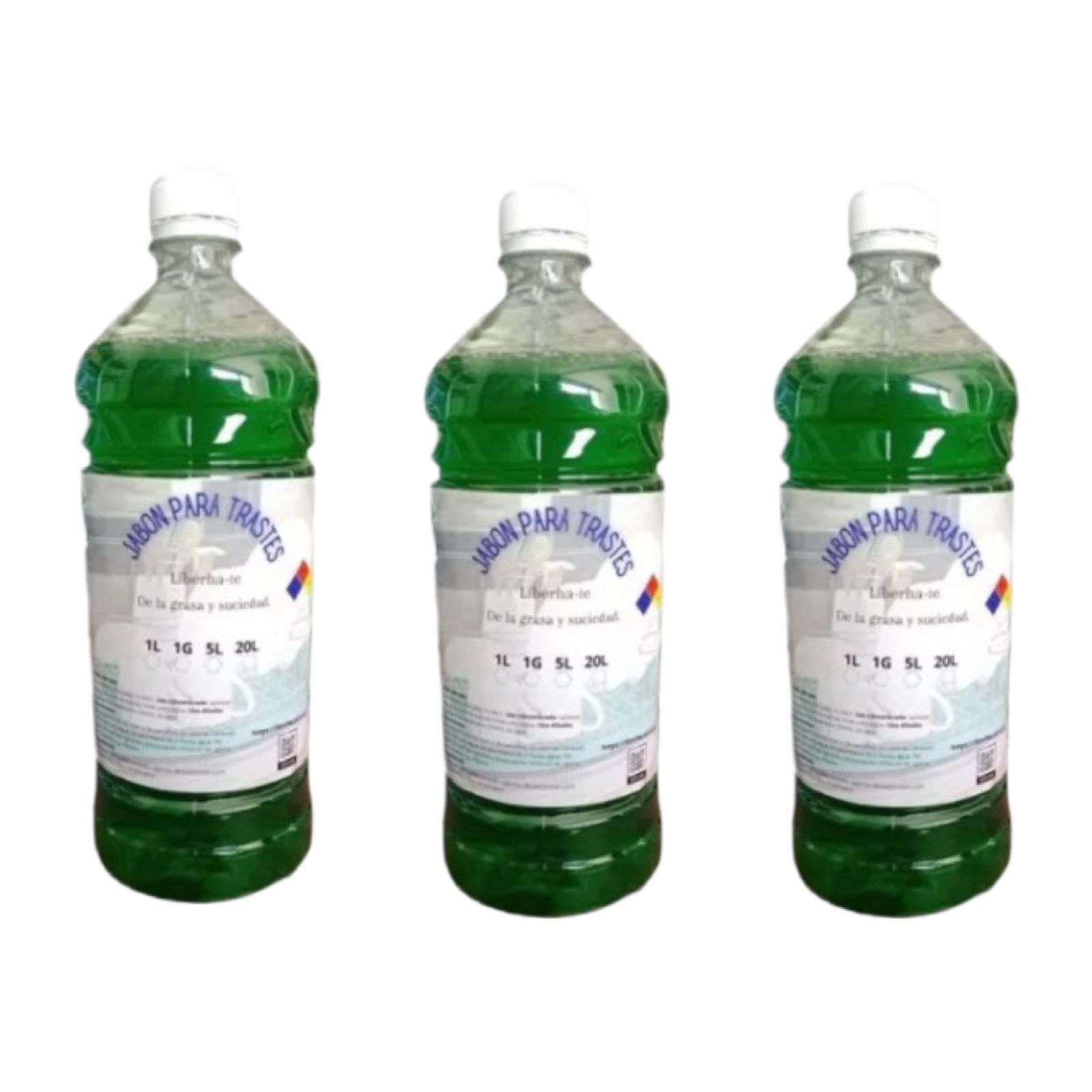 Jabón Para Trastes Líquido  Liberha De 1 L Caja Con 6 Pz