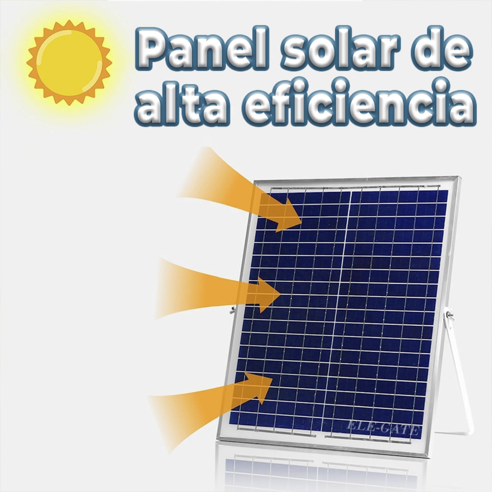 Ventilador Solar De Mesa De 16 Pulgadas Altura Regulable