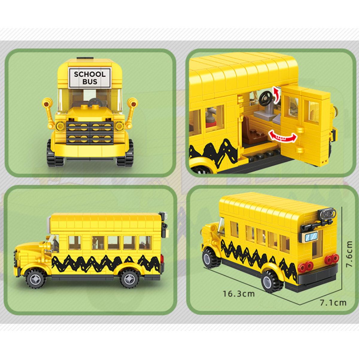 Rompecabezas 3d Diseño Autobus de Snoopy.