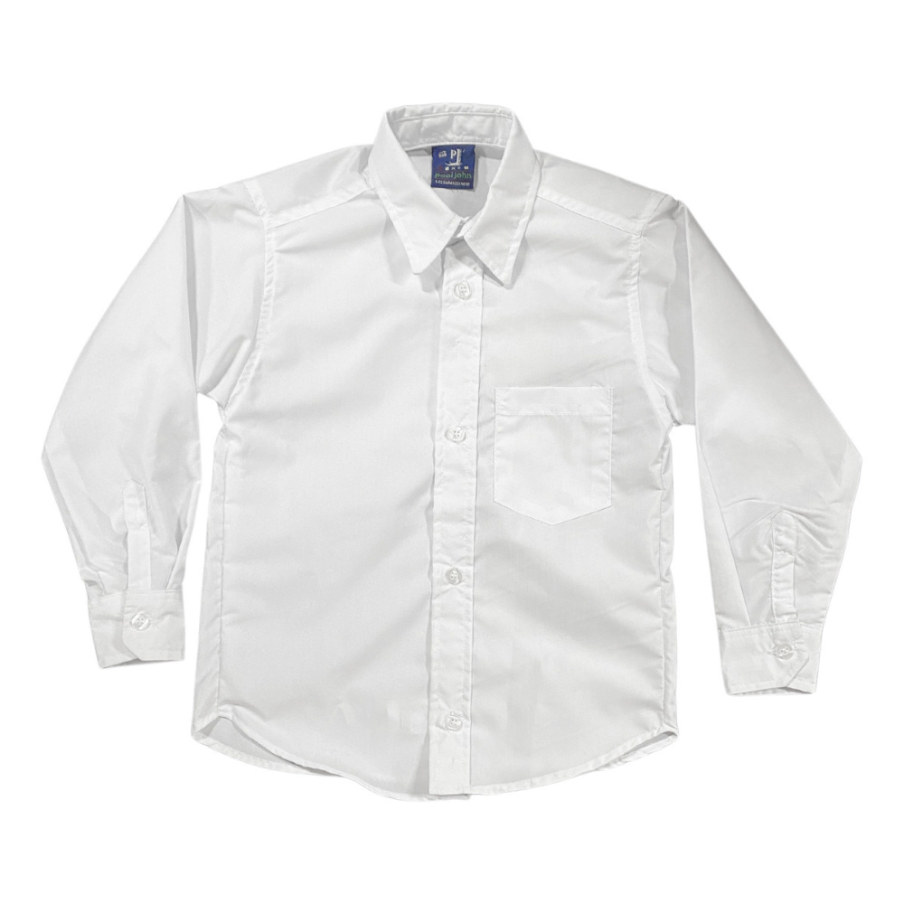 Camisa Escolar Blanca Vestir Infantil Juvenil Uniforme Niños.