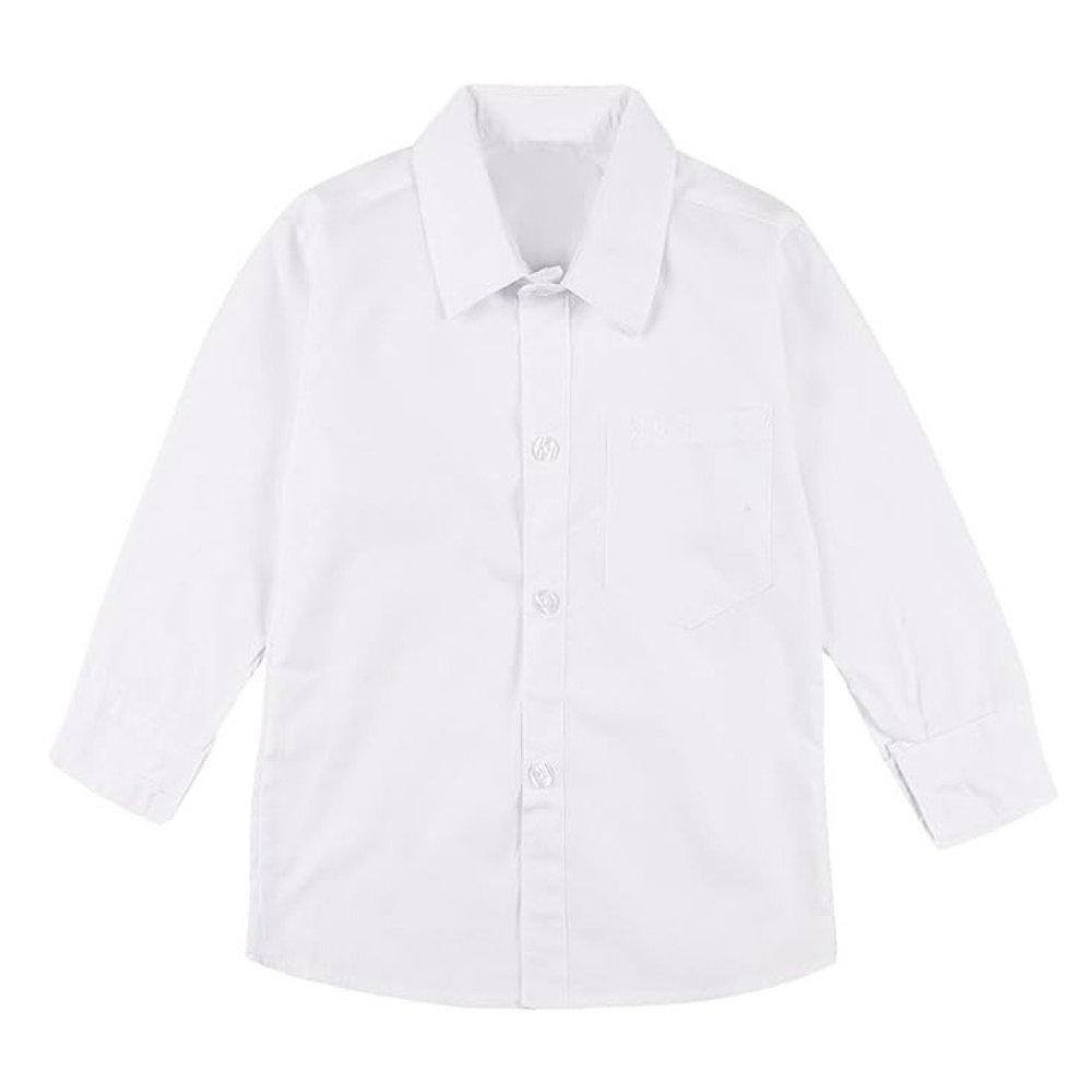 Camisa Escolar Blanca Vestir Infantil Juvenil Uniforme Niños.