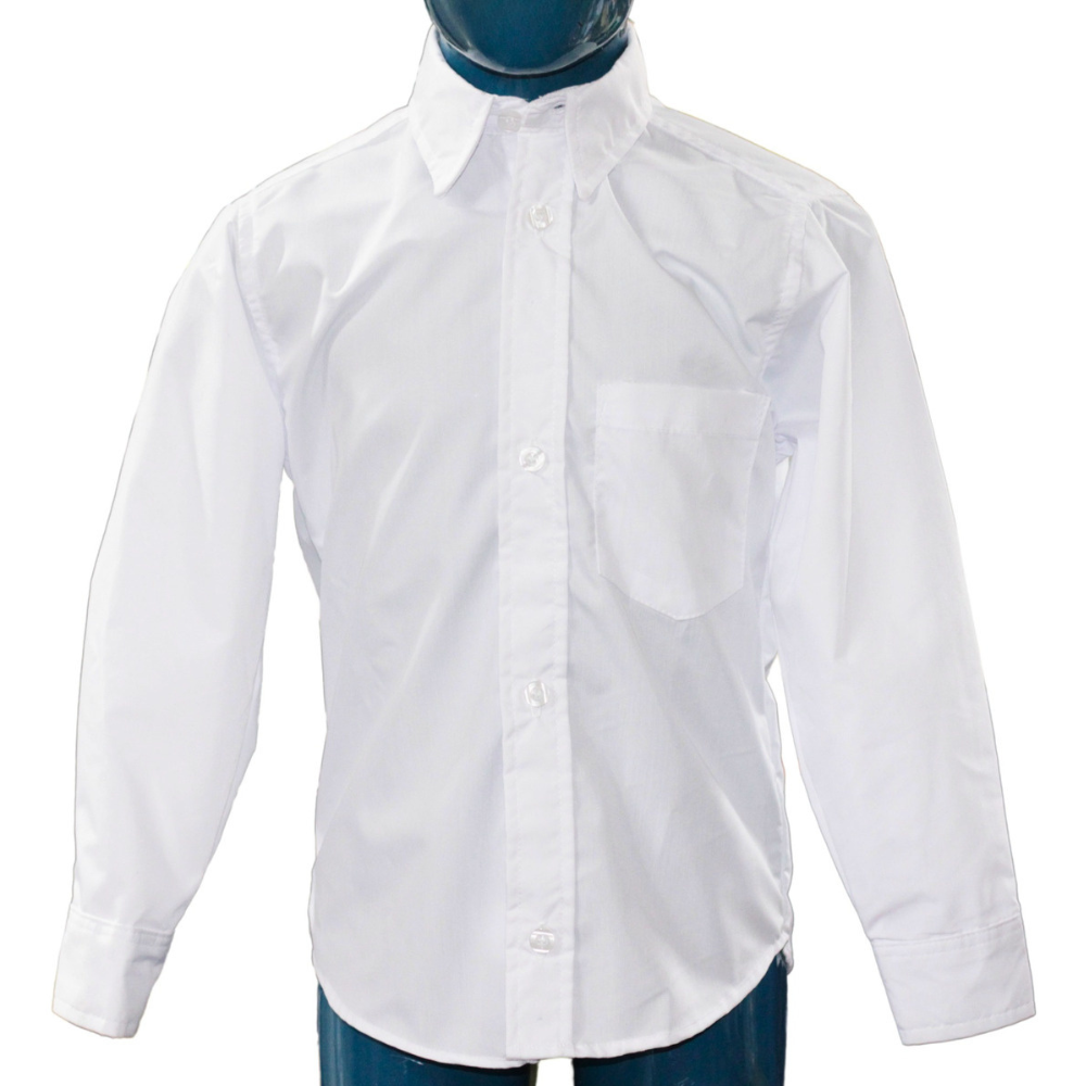 Camisa Escolar Blanca Vestir Infantil Juvenil Uniforme Niños.