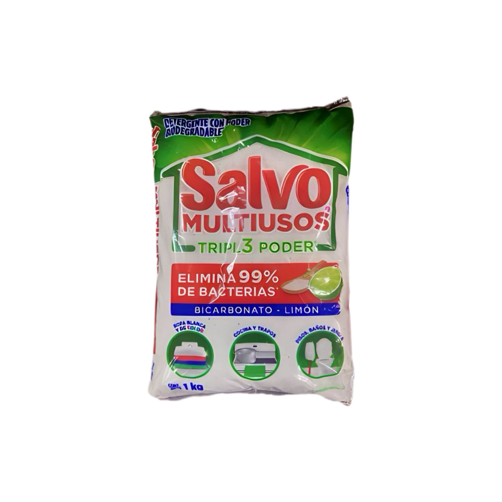 Salvo Multiusos Triple Poder En Polvo 1kg Caja Con 6 Pz