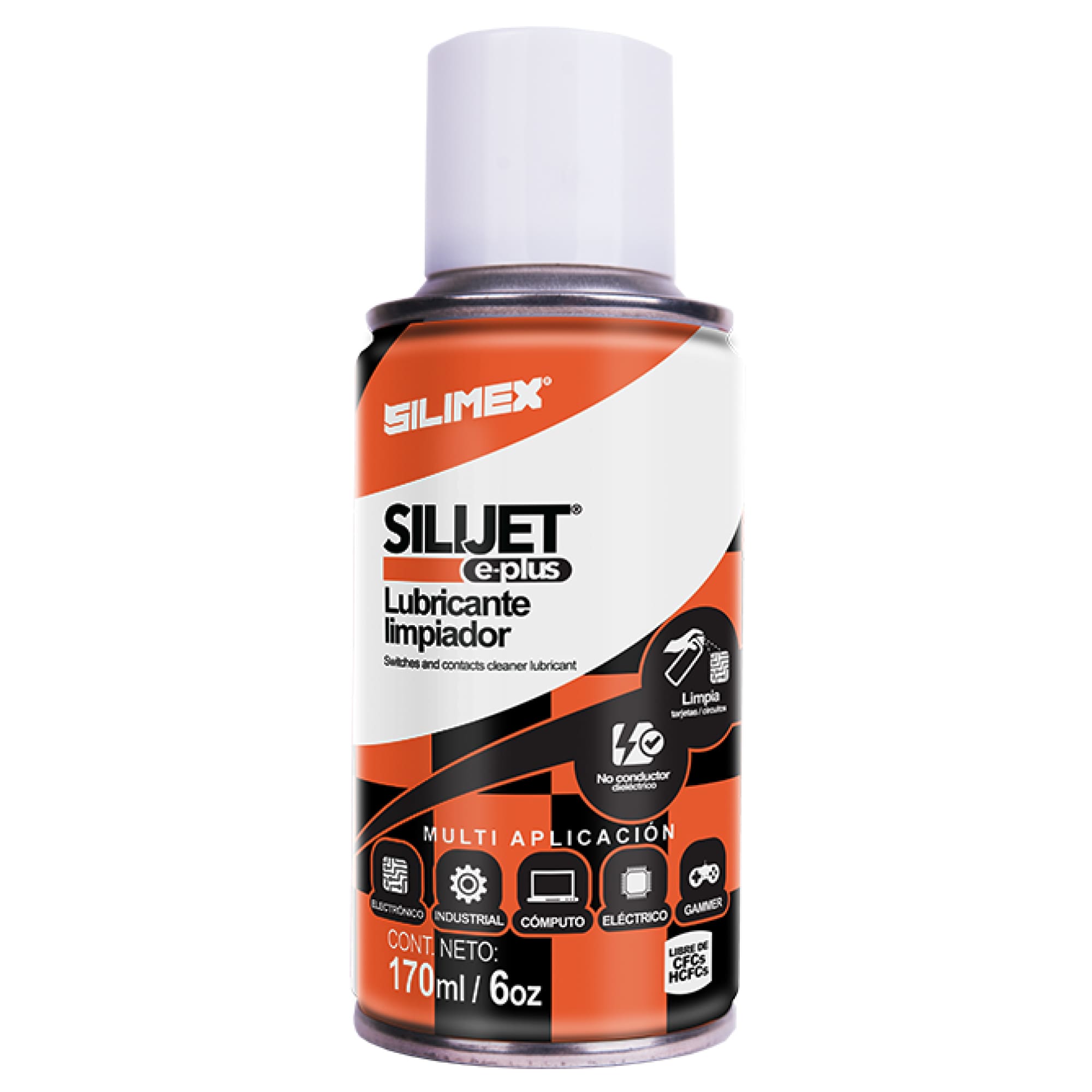 10 Pack - Lubricante, Silimex Silijet e-plus, limpiador dieléctrico de 170 ML.
