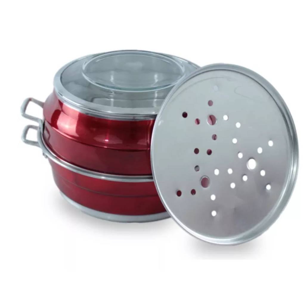 Vaporera Horno Mágico Alemán De Aluminio Pintado 32cm.