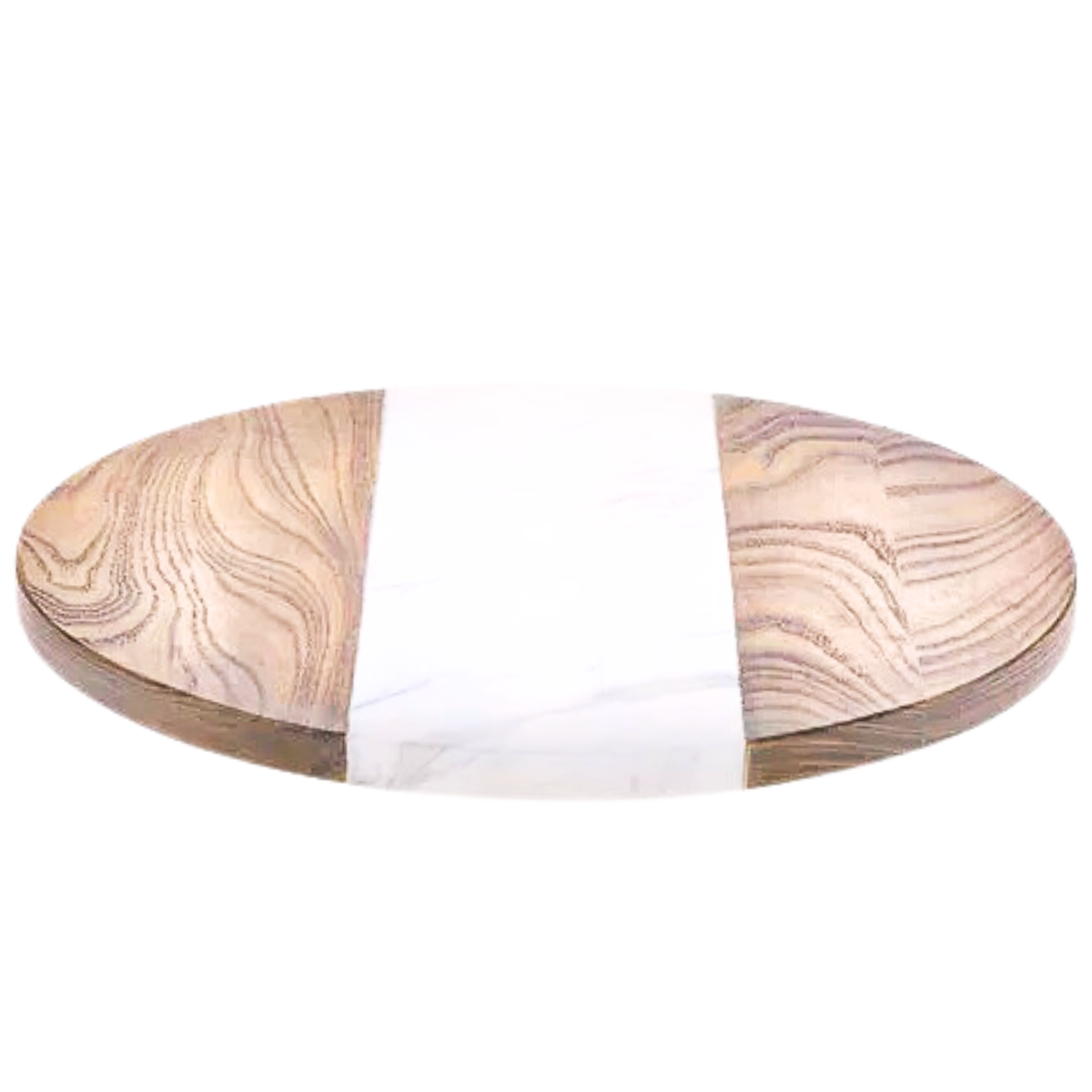 Base Giratoria De Madera Y Marmol 38 Cm