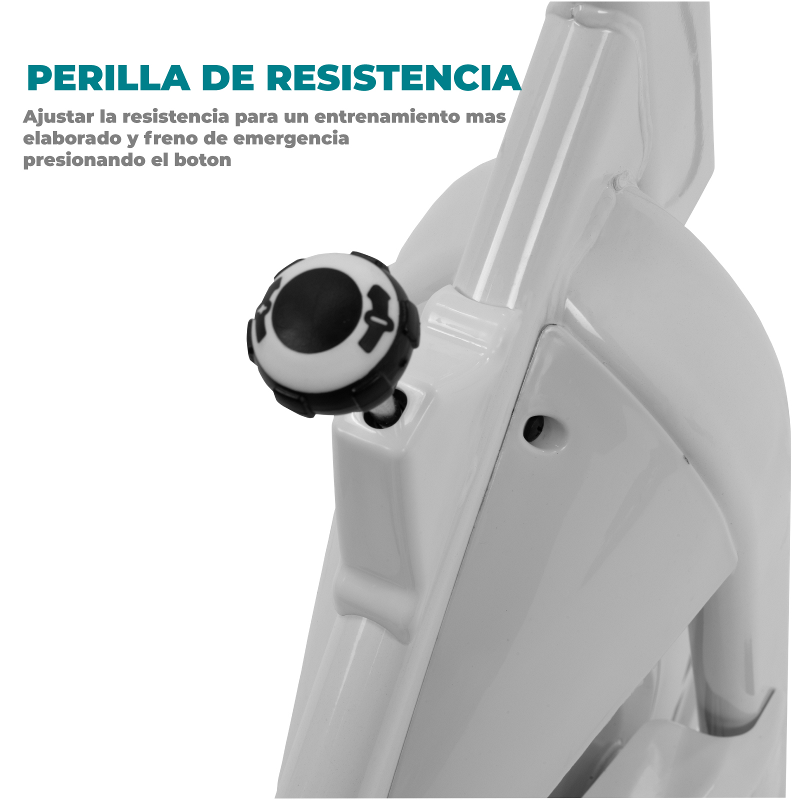 Altera - Bicicleta Fija ajustable para Spinning con disco de inercia y un monitor de progreso (BLANCO/GRIS)