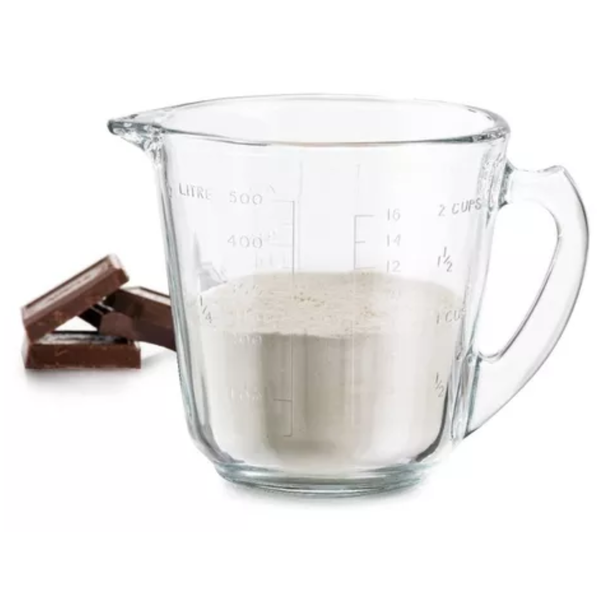 Pro Chef Juego De 2 Tazas Medidoras De Vidrio Pyro Rey