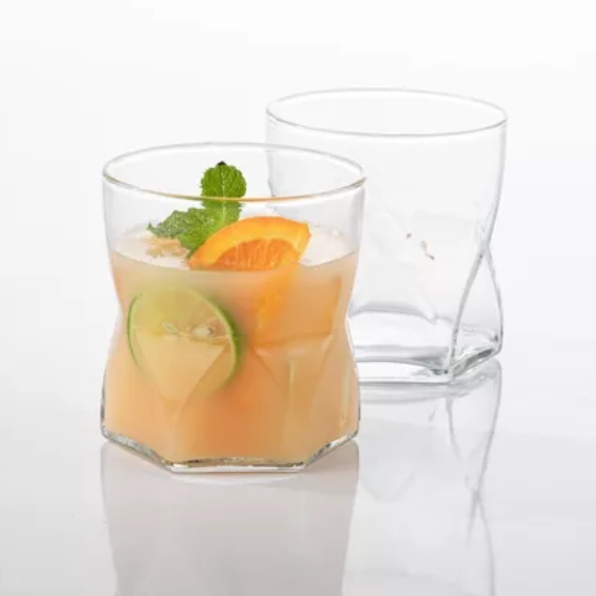 Octo Juego De 6 Vasos De Vidrio Modernos Minimalistas