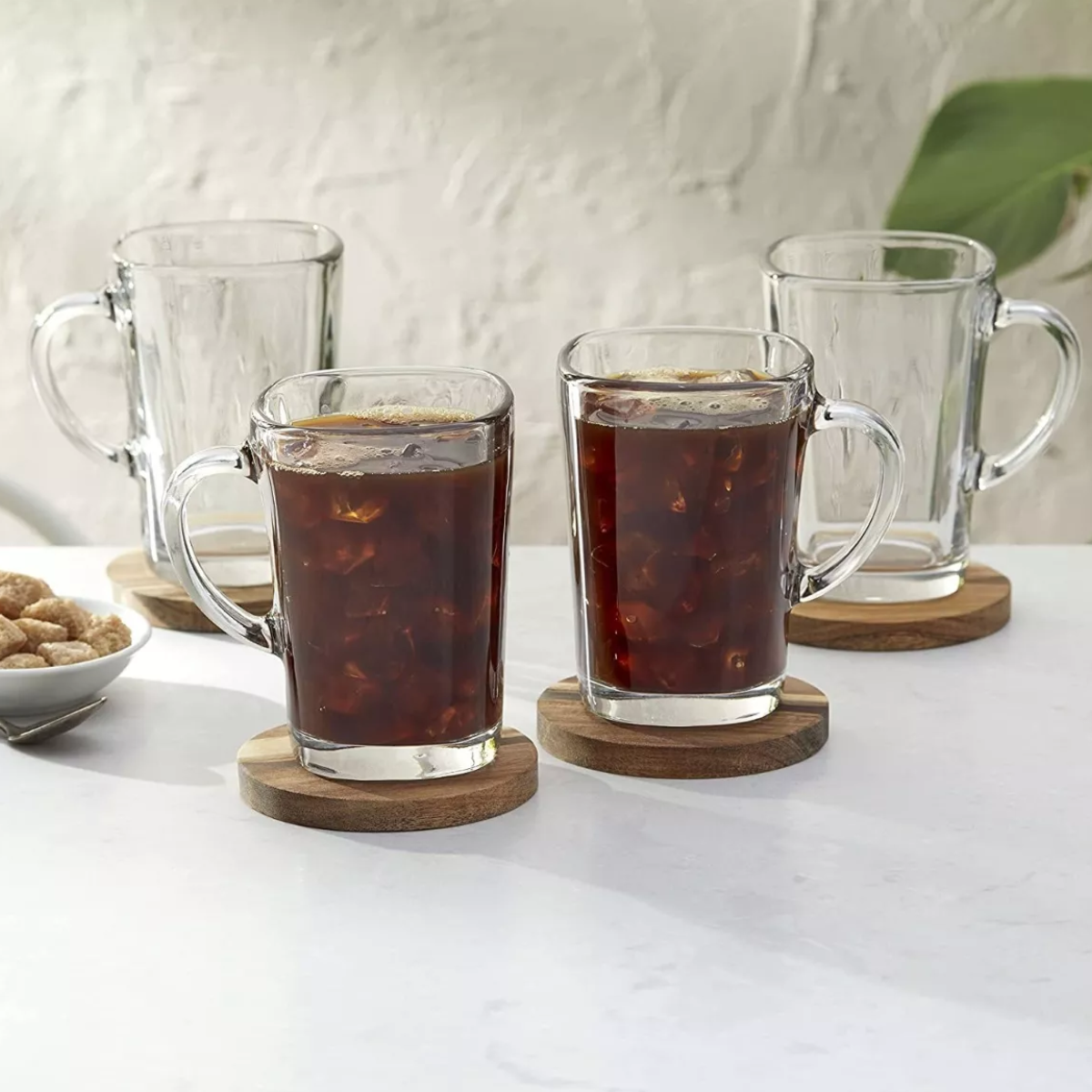 Quadro Juego De 6 Tazas De Vidrio Para Cafe Capuchino Latte