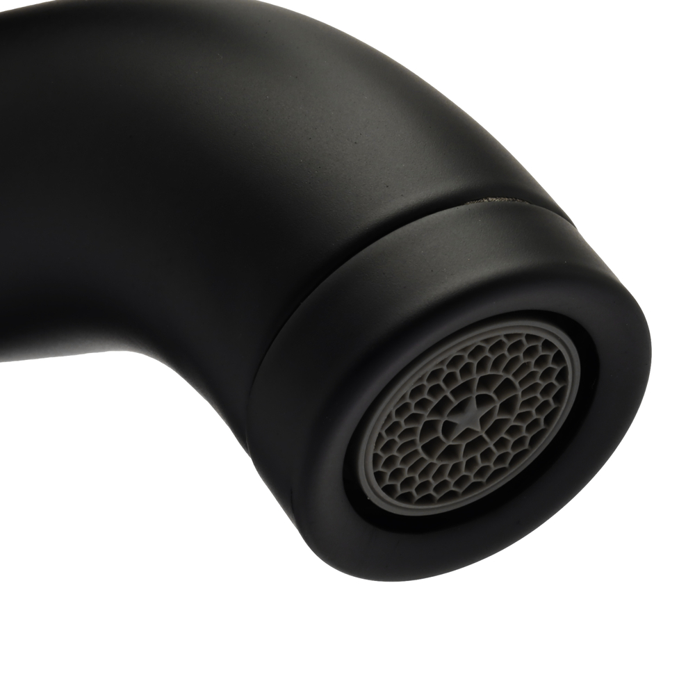 Monomando Corto Lavabo Negro Dica 4434.2