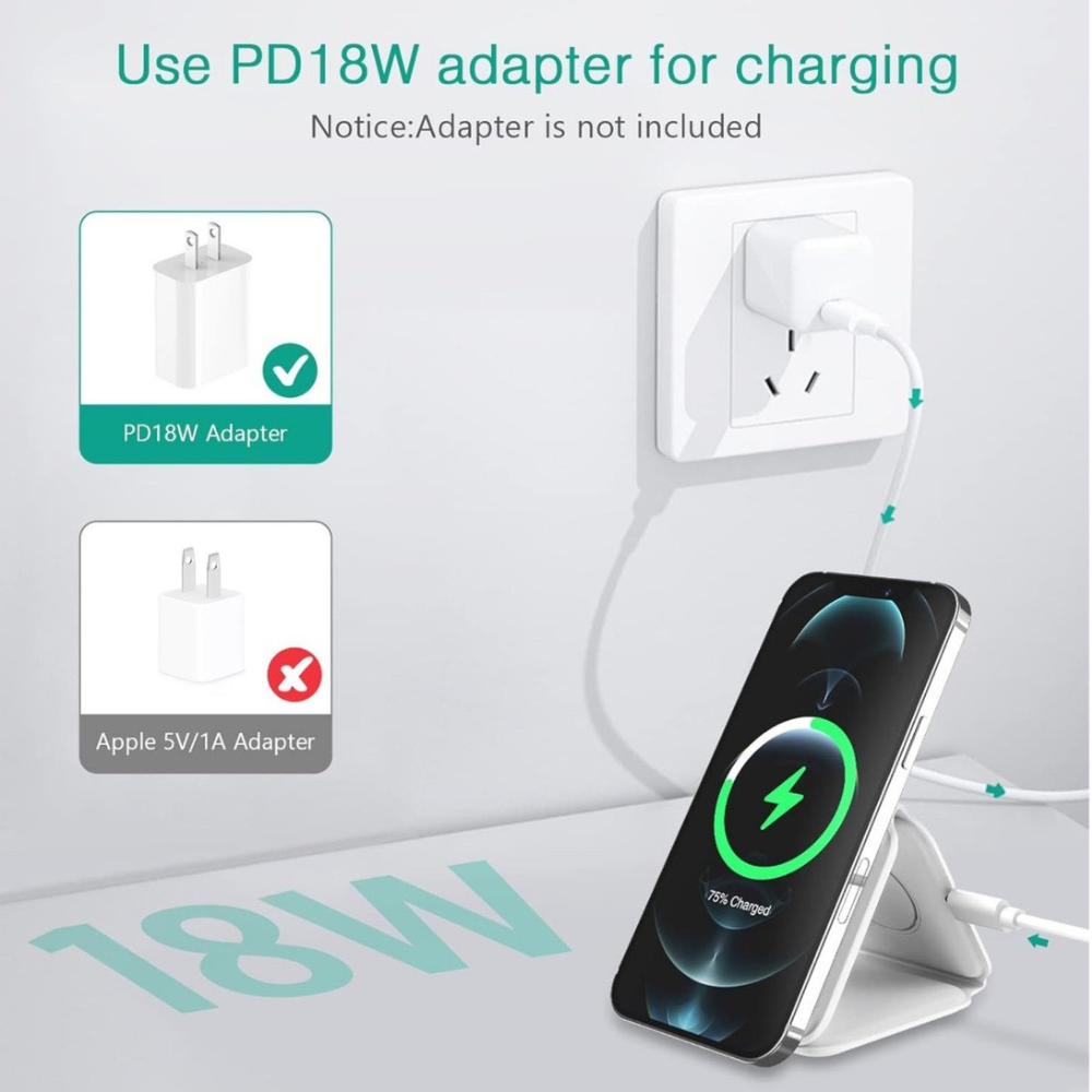 Cargador Inalámbrico Magnético 3 En 1 Portátil Plegable