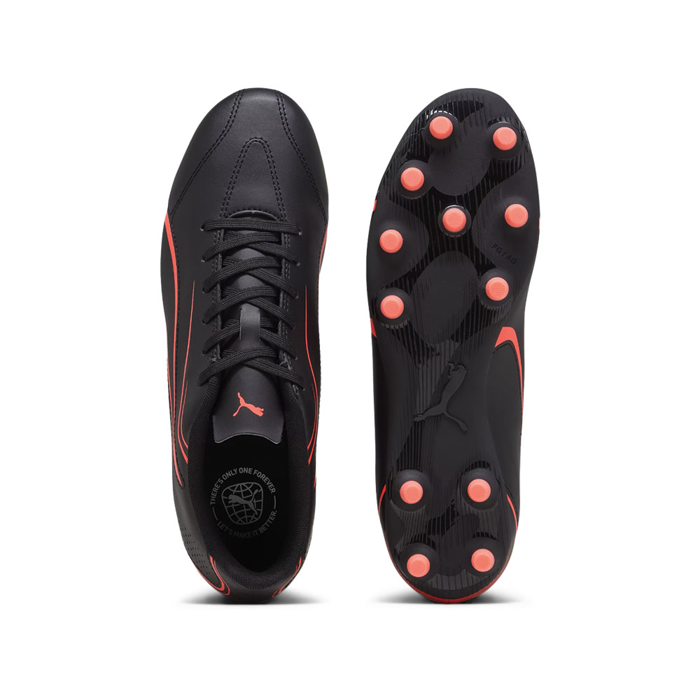 Tenis Futbol Soccer Tachos Puma VITORIA Negro/Blanco.