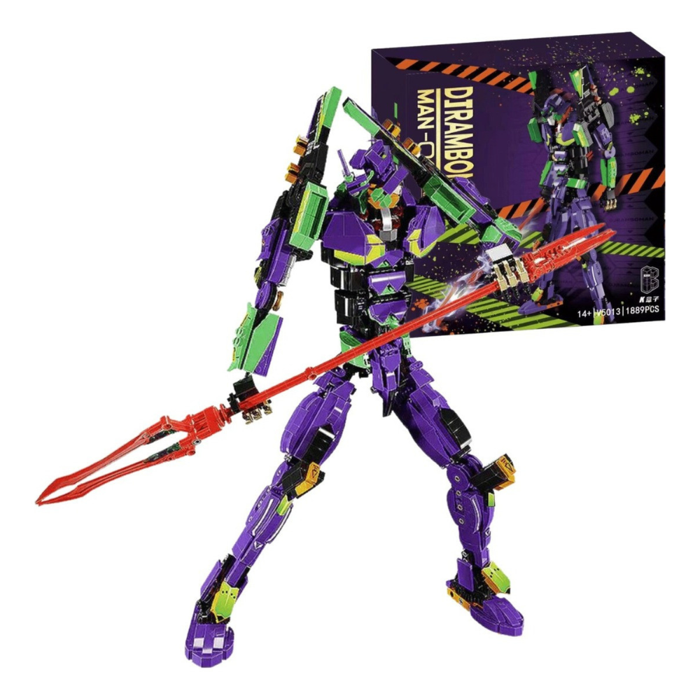 Evangelion Eva-01 Set Figura Armable Bloques 55cm Articulado.
