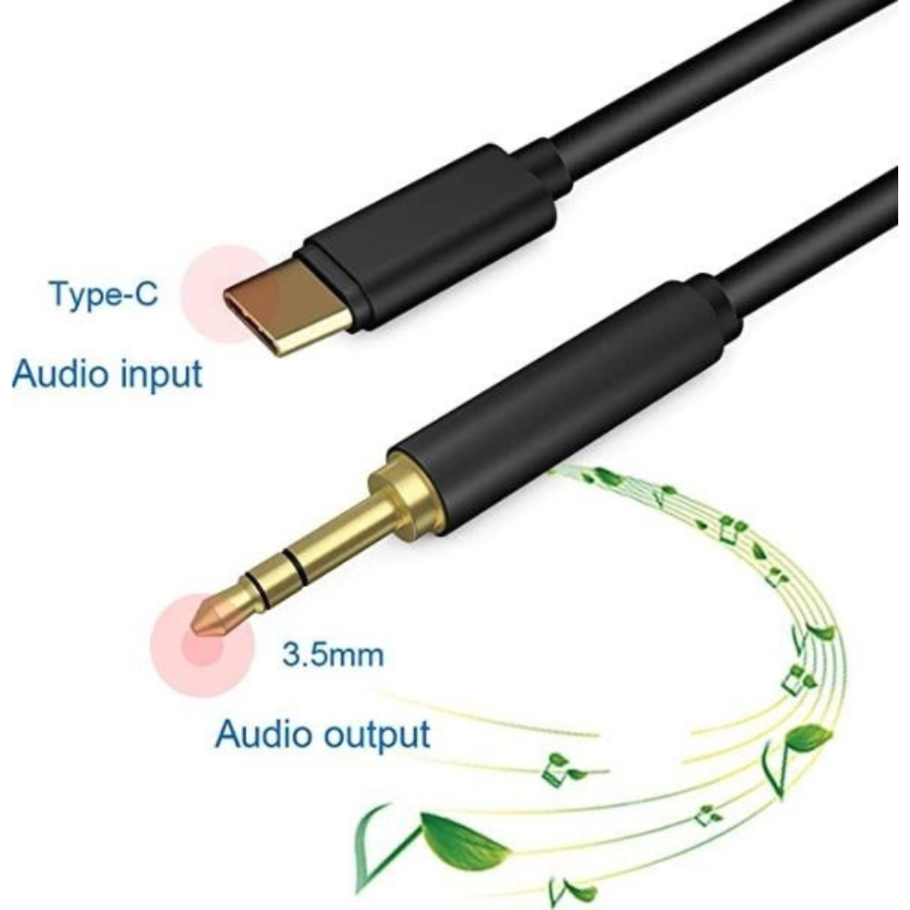 Cable Auxiliar Audio Para  iPhone 15 Usb C Jack 3.5mm Android