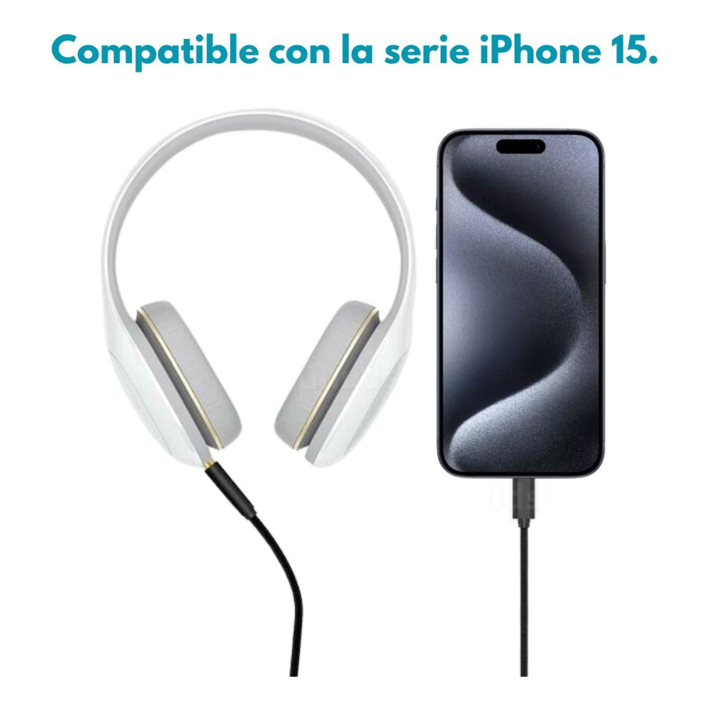 Cable Auxiliar Audio Para  iPhone 15 Usb C Jack 3.5mm Android