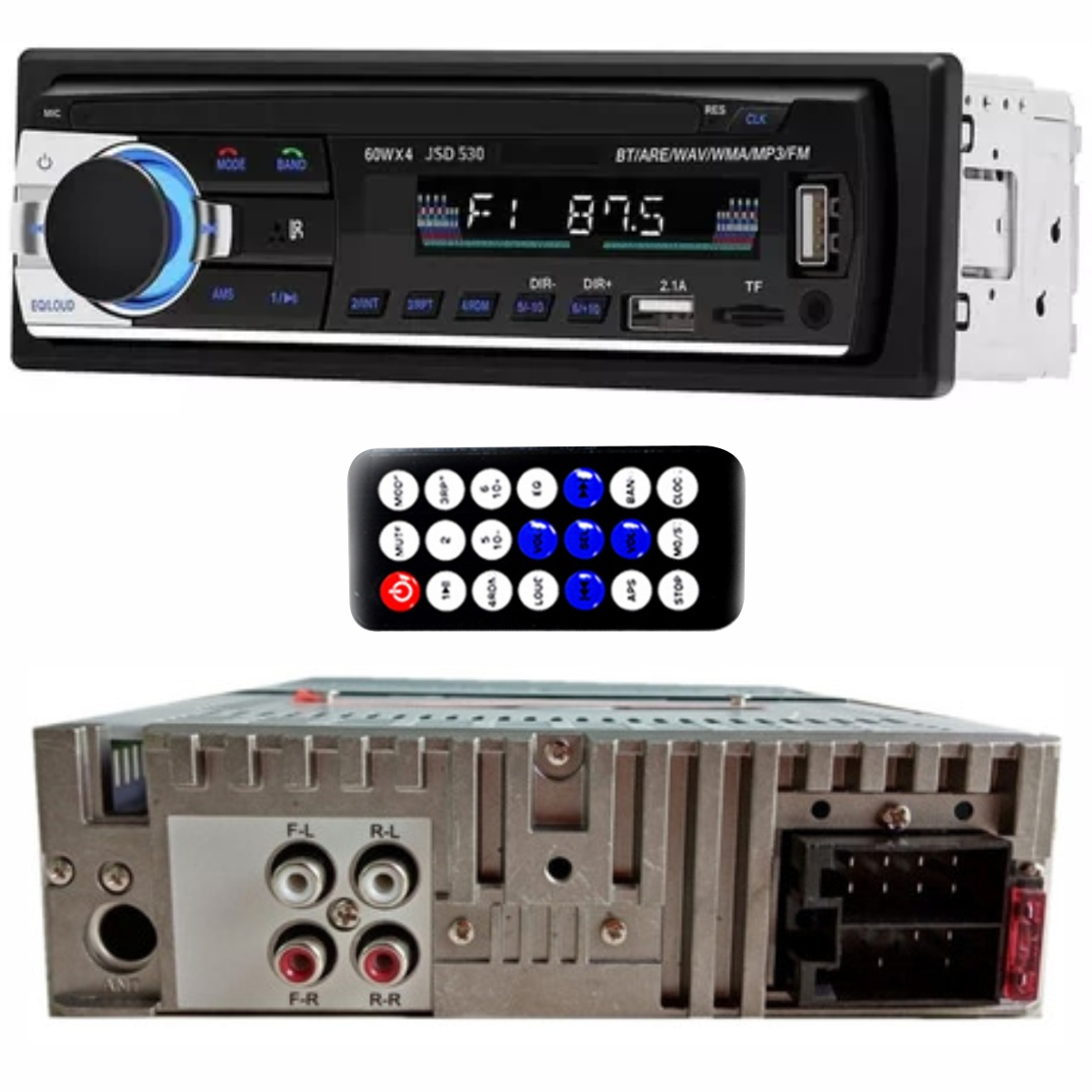 Autoestéreo Mp3 Jsd-520 Bluetooth Usb Aux 1 Din Radio Fm