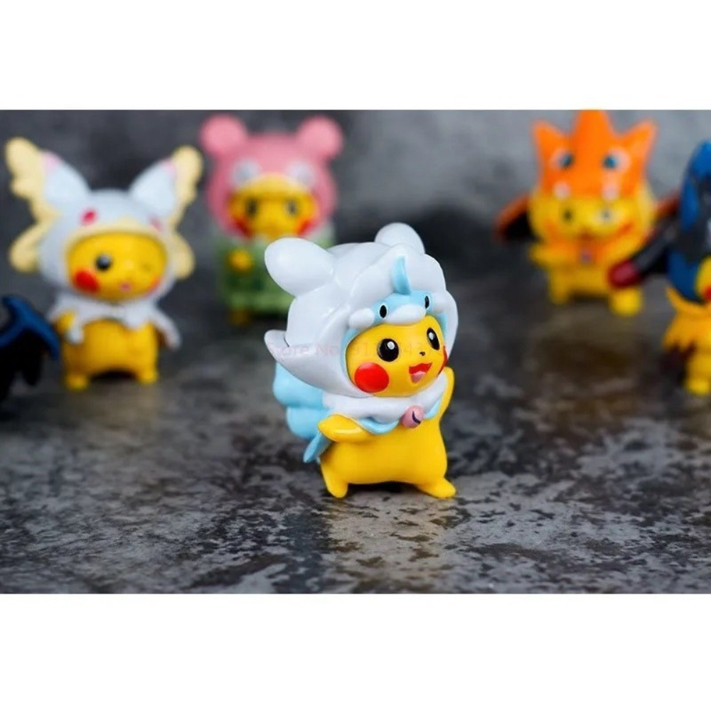 Set 7 Figuras Pokemon Pikachu Cosplay Anime Coleccion Gengar.