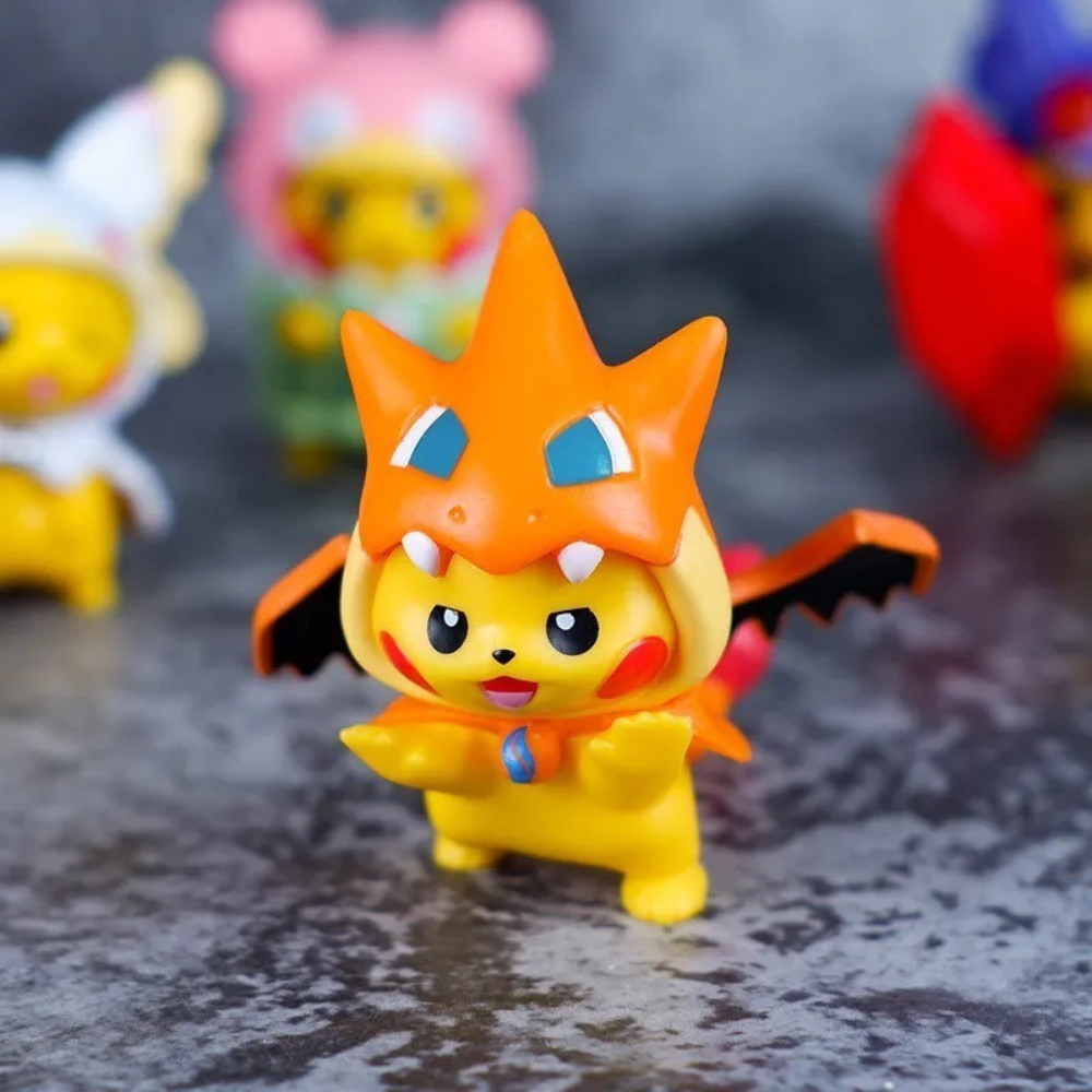 Set 7 Figuras Pokemon Pikachu Cosplay Anime Coleccion Gengar.