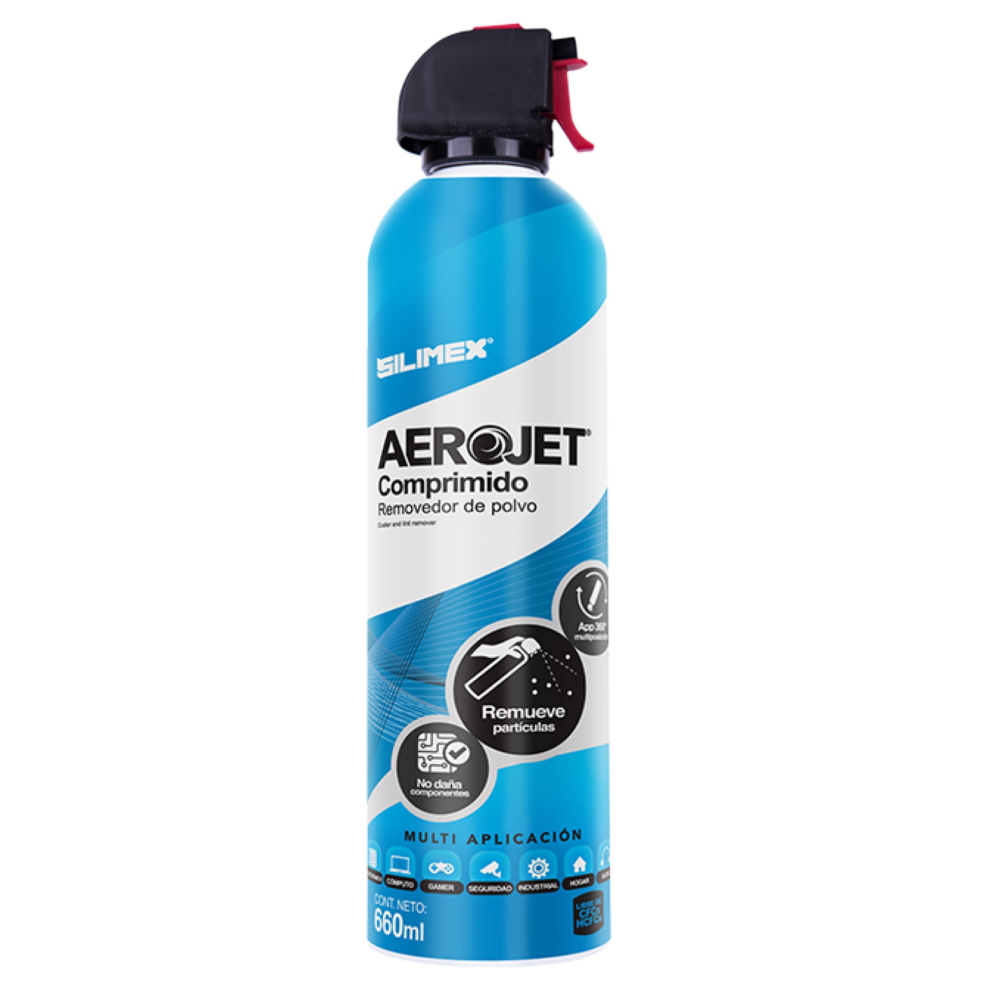 5x Pack - Aire comprimido, Silimex Aerojet 360, 660ML.