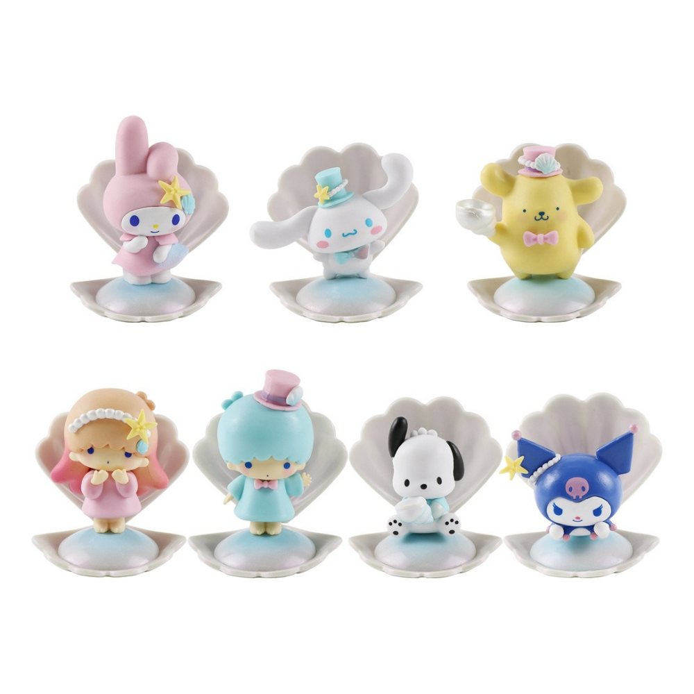 MR. GADGETS Figuras de Sanrio 9 cm, Hello Kitty y sus Amigos, Kuromi, My Melody, Pochacco, Little Twin Stars, Cinnamoroll, Pompompurin, Estatuillas Adorables Kawaii Decoración, Colección de 6 Unidades.