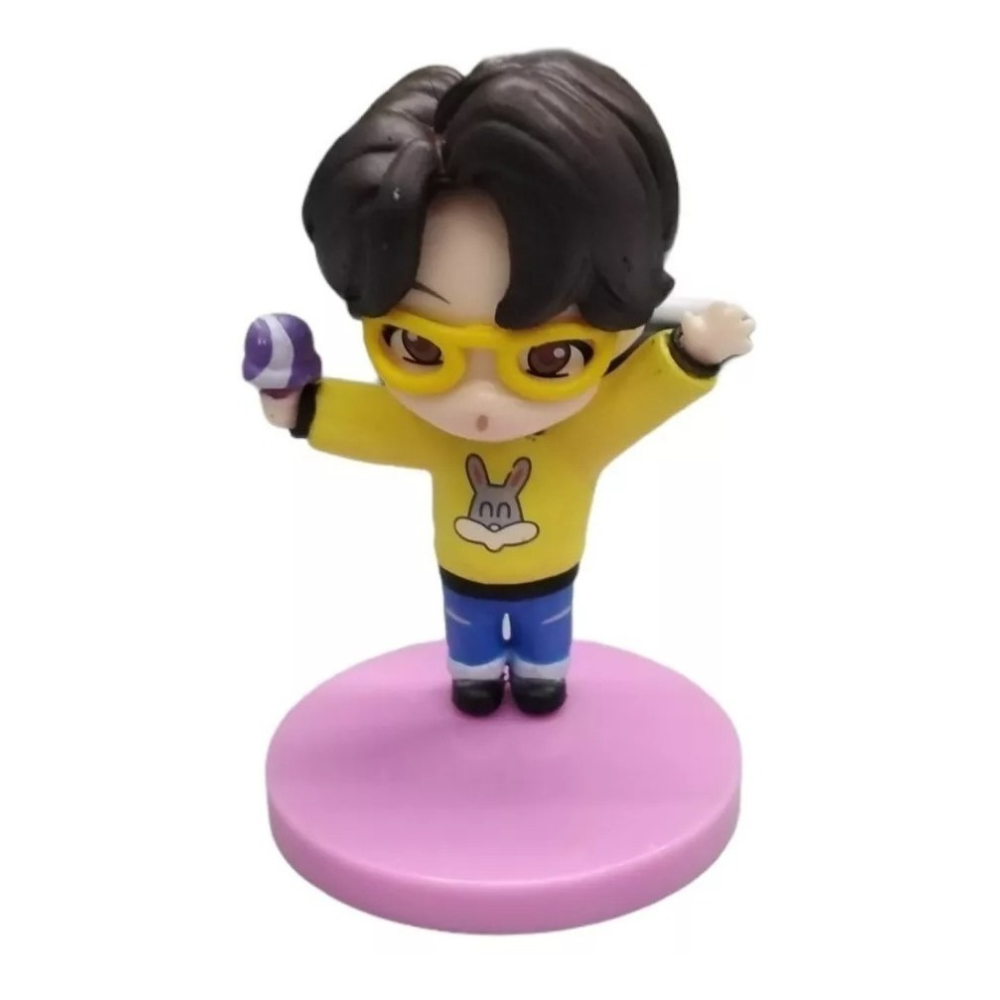 Bts Tiny Tan Set 7 Figuras Colección Completa Ver. 7th Rosa Juguetes Decorativos Kawaii K-Pop, Coleccionables MR.GADGETS.