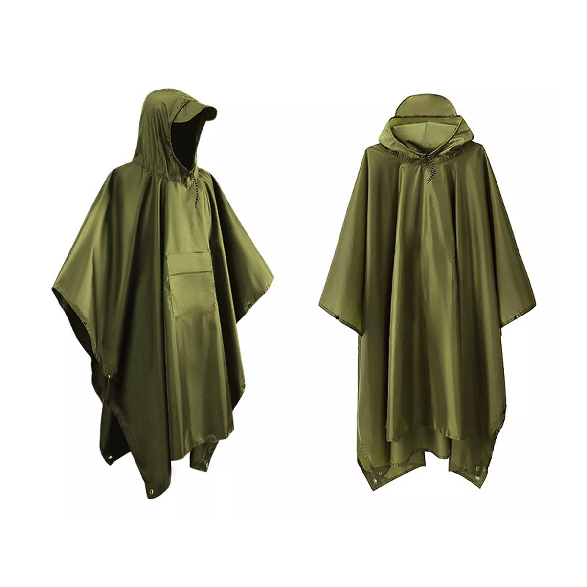 Poncho De Camping Impermeable Capa Multi Verde Militar