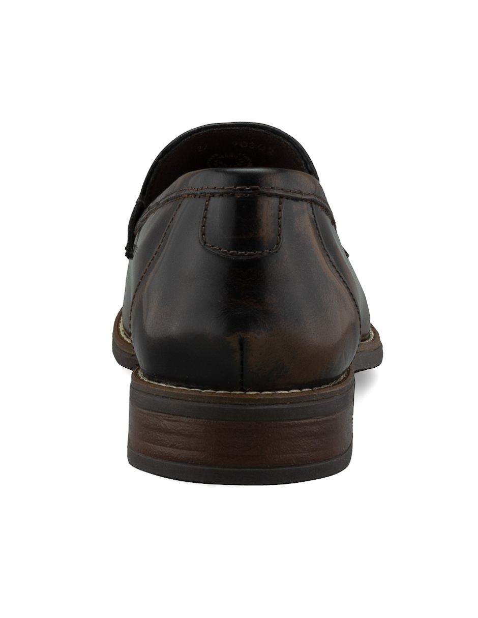 Mocasín Tassel Dasalo En Piel Vacuno Café Para Hombre