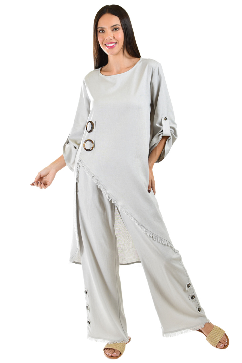 Set de lino 2 piezas Roman Fashion /Juvenil, 1021 (Gris) 