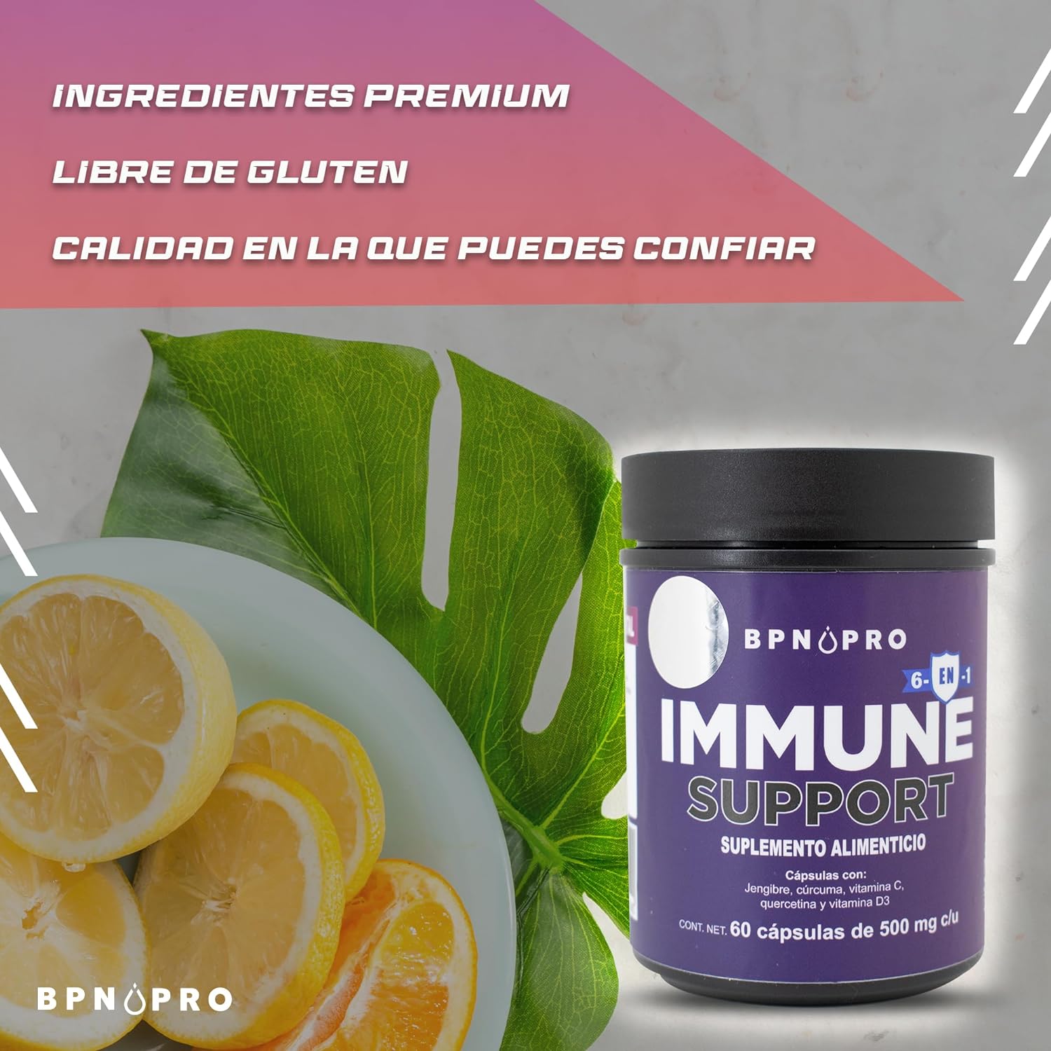 Vitamina C Curcuma Zinc Vitamina D3 Quercetina Jengibre Bpn