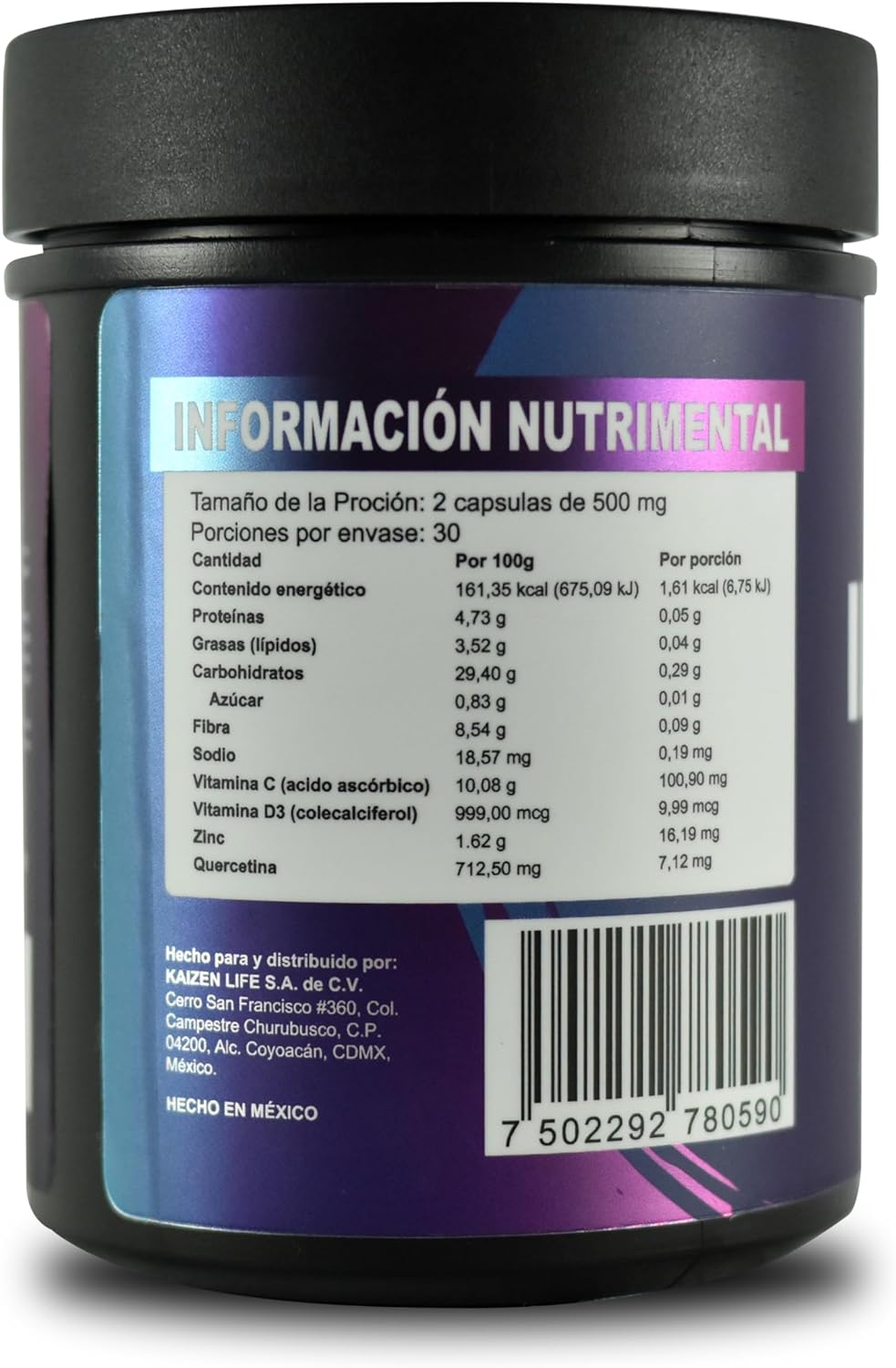 Vitamina C Curcuma Zinc Vitamina D3 Quercetina Jengibre Bpn