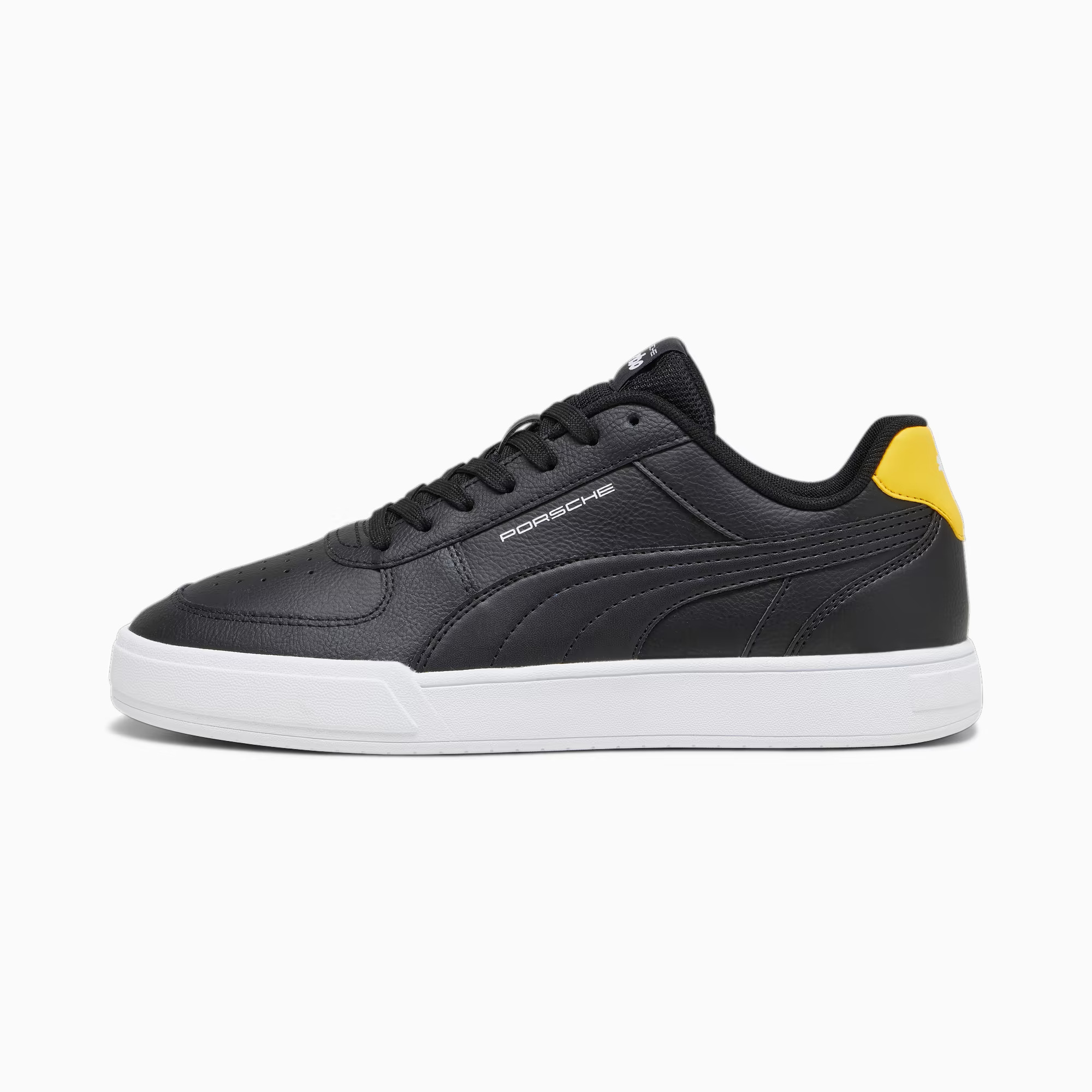 Tenis Puma Caven Porsche Negro Amarillo de Caballero Original.