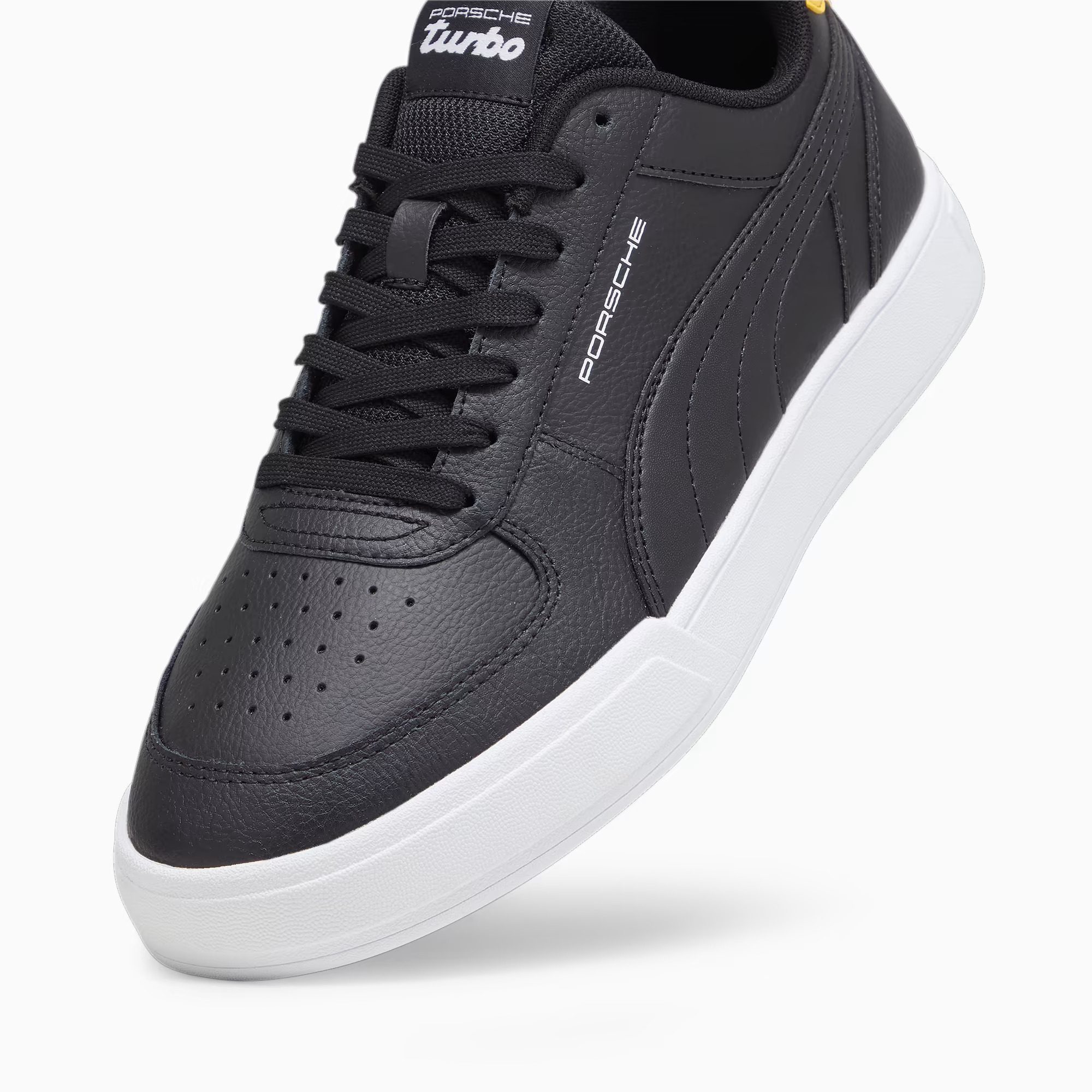 Tenis Puma Caven Porsche Negro Amarillo de Caballero Original.