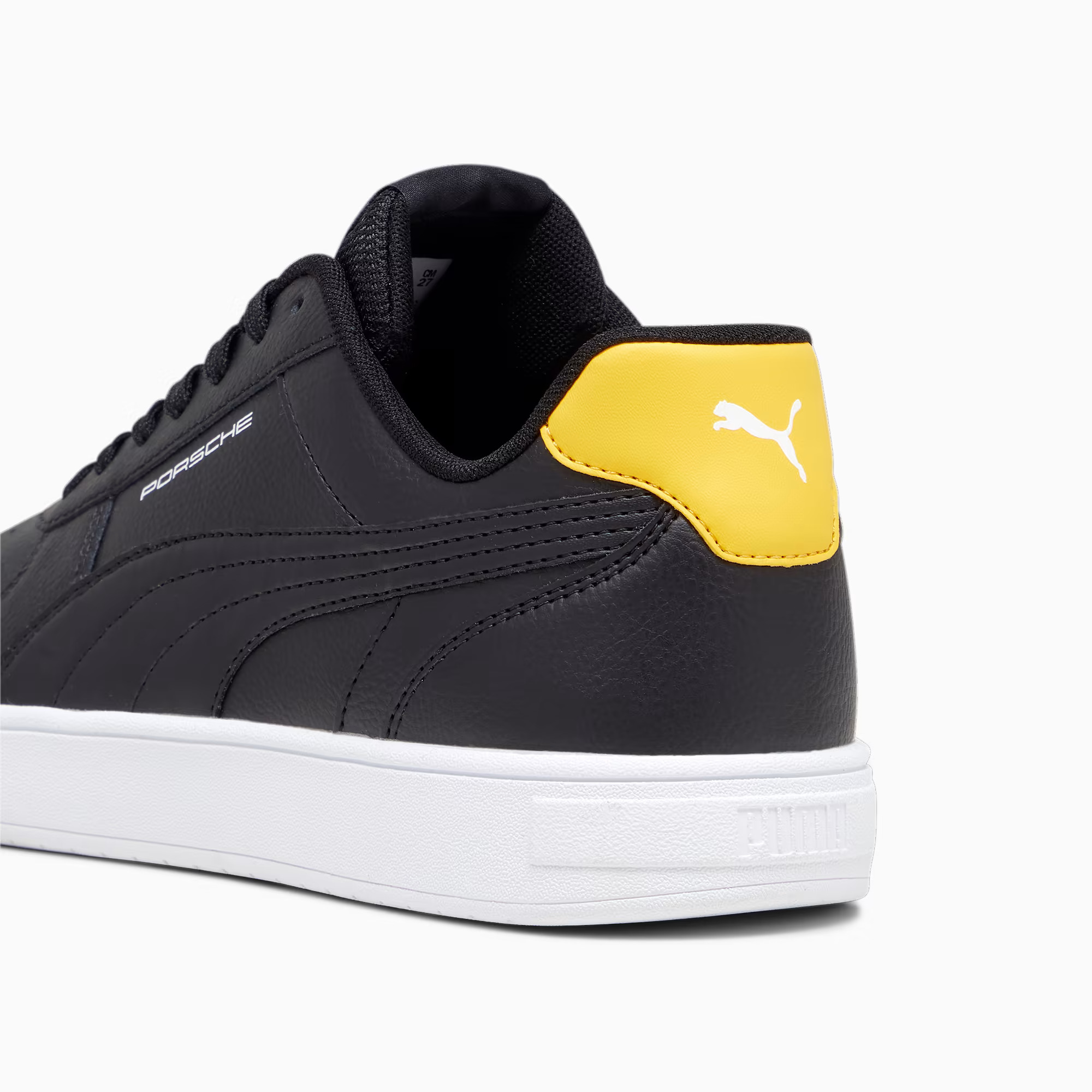 Tenis Puma Caven Porsche Negro Amarillo de Caballero Original.
