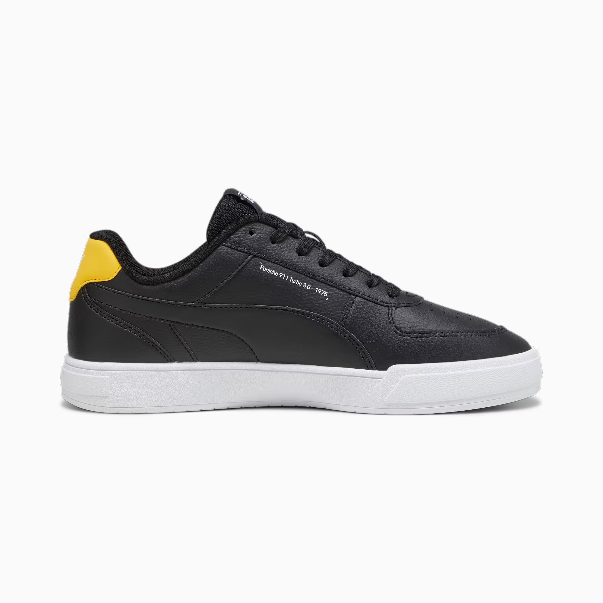 Tenis Puma Caven Porsche Negro Amarillo de Caballero Original.