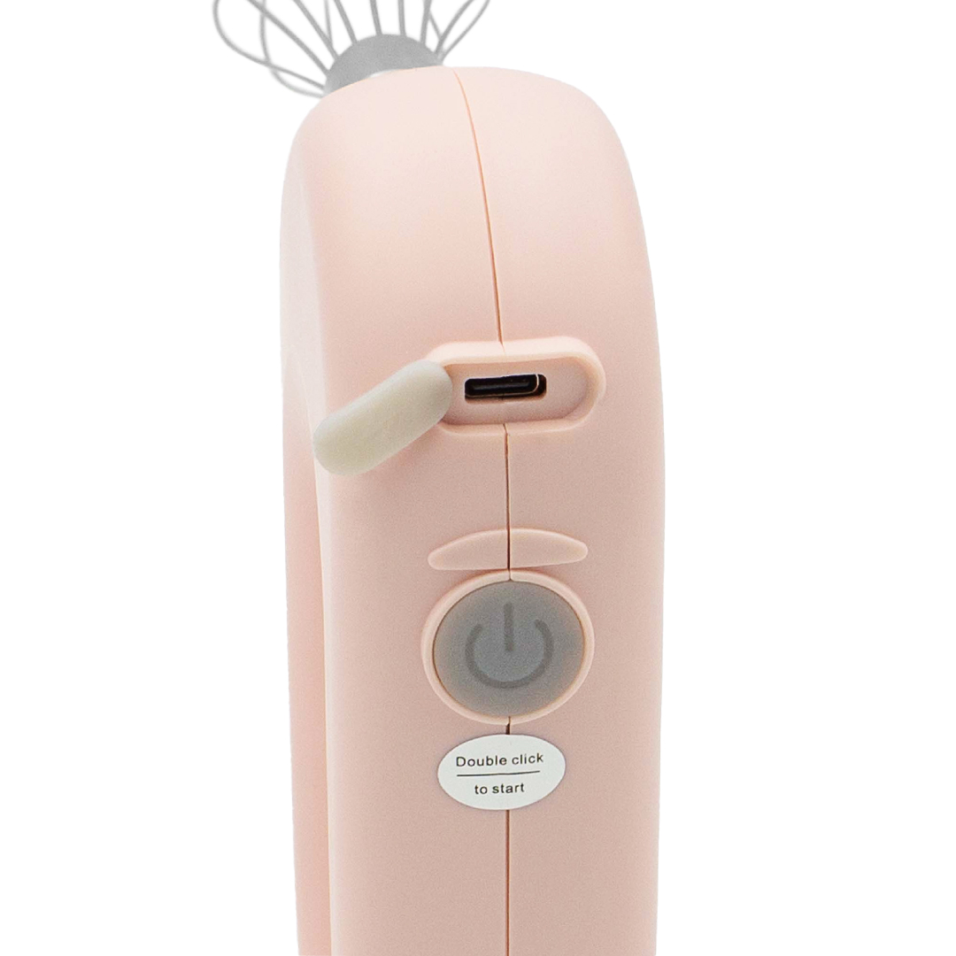 Mini Batidora De Mano Eléctrica Inalámbrica Recargable Usb Rosa  .
