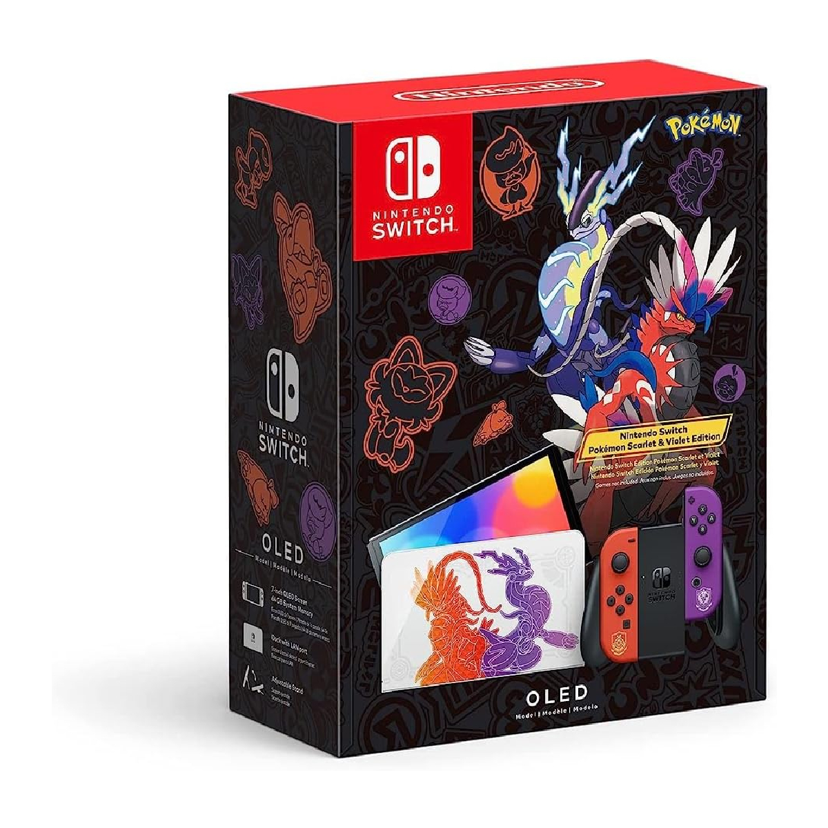 Consola Nintendo Switch OLED Modelo Pokemon Scarlet.