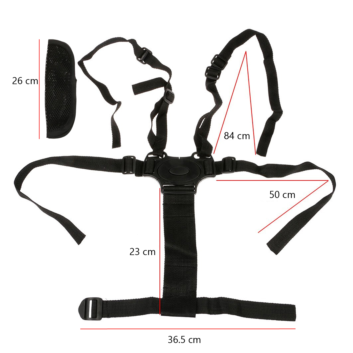 Arnes Seguridad Bebe Silla Coche 5 Puntos con Protector