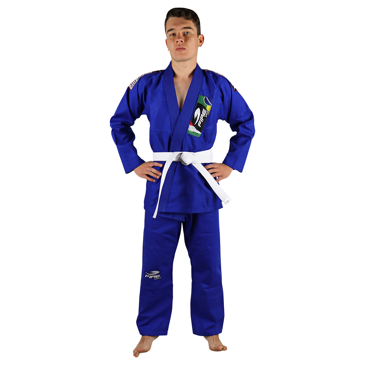 Gi Kimono Fire Sports Traje de Jiu Jitsu Brasileño Unisex Juvenil/Adulto 550g 