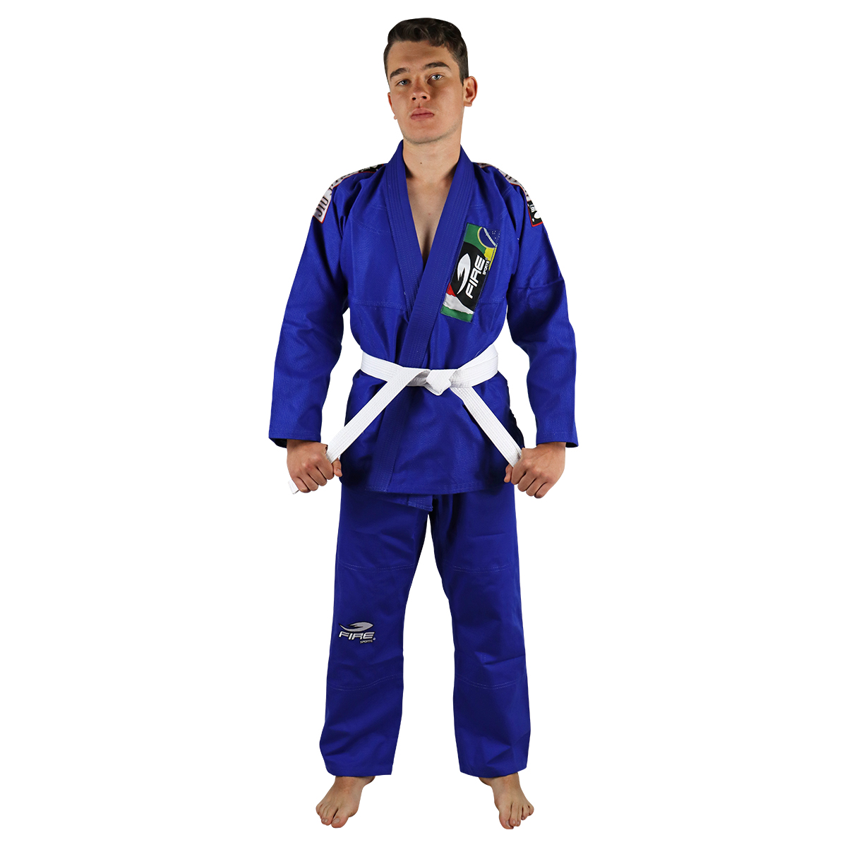 Gi Kimono Fire Sports Traje de Jiu Jitsu Brasileño Unisex Juvenil/Adulto 550g 