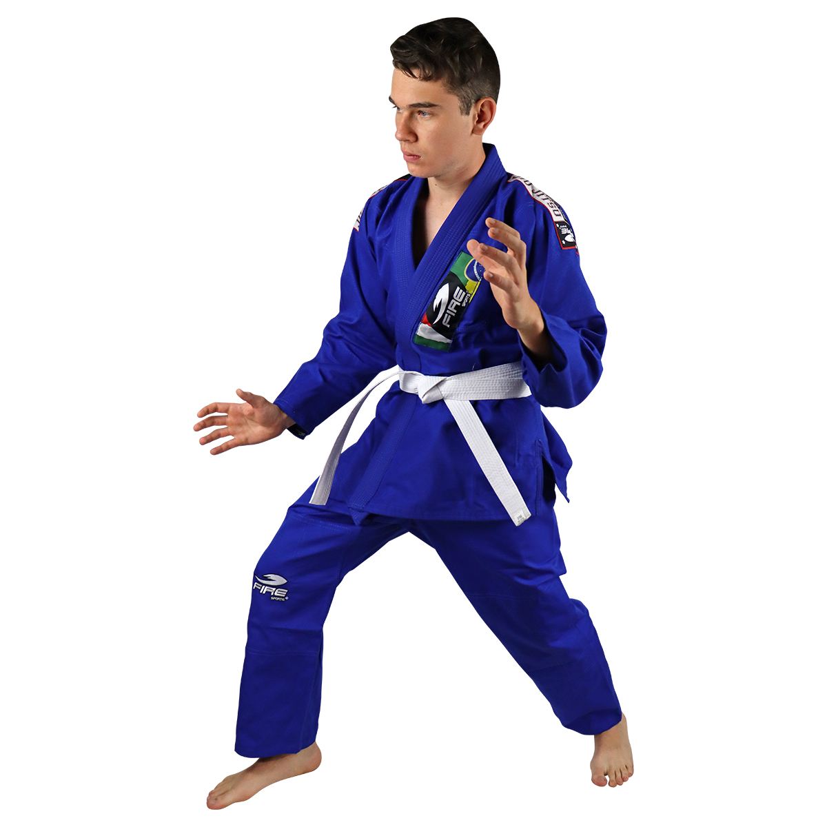 Gi Kimono Fire Sports Traje de Jiu Jitsu Brasileño Unisex Juvenil/Adulto 550g 