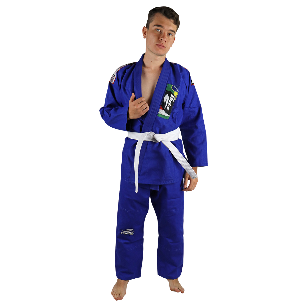 Gi Kimono Fire Sports Traje de Jiu Jitsu Brasileño Unisex Juvenil/Adulto 550g 