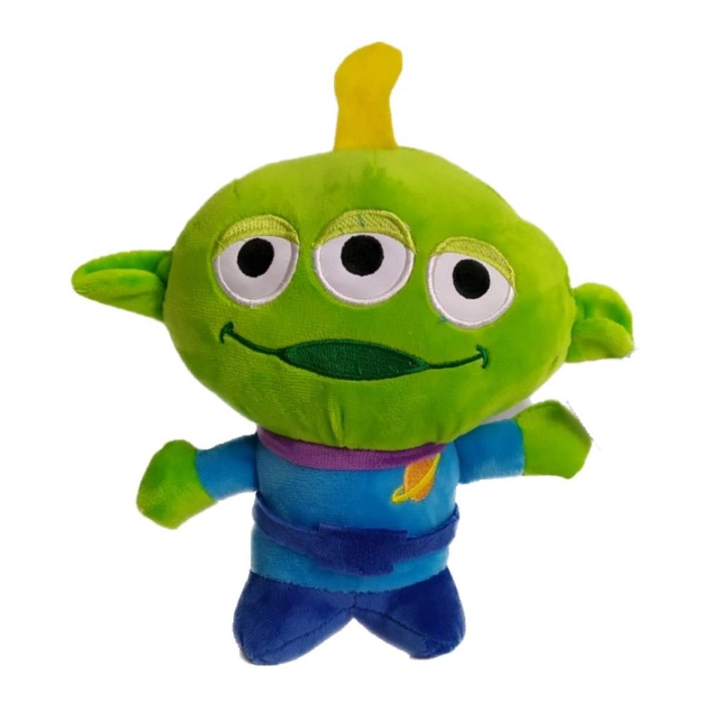 Peluche Marcianito Verde Detalles Bordados 22 Cm