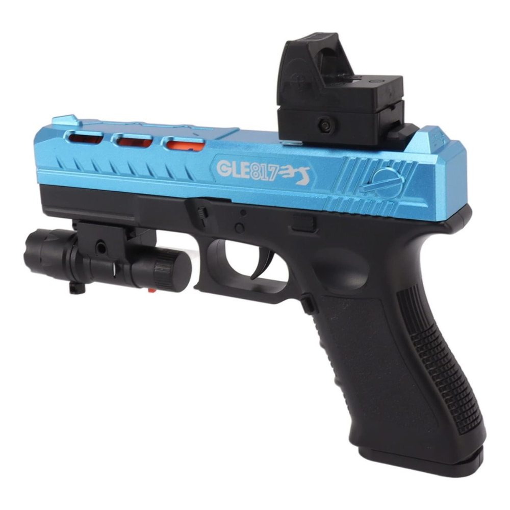 Pistola De Hidrogel Automática Glock 3 Cargadores Tamboruguete Lanzador Automático, Gel Blaster Juguete de Hidrogel para Exteriores, Juego de Equipo de Disparo de Bolas de Gel al Aire Libre..