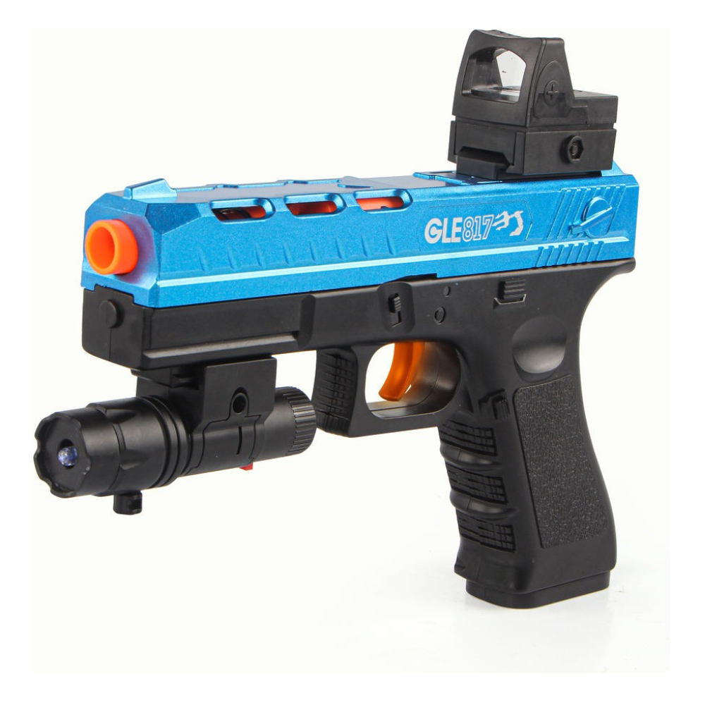 Pistola De Hidrogel Automática Glock 3 Cargadores Tamboruguete Lanzador Automático, Gel Blaster Juguete de Hidrogel para Exteriores, Juego de Equipo de Disparo de Bolas de Gel al Aire Libre..