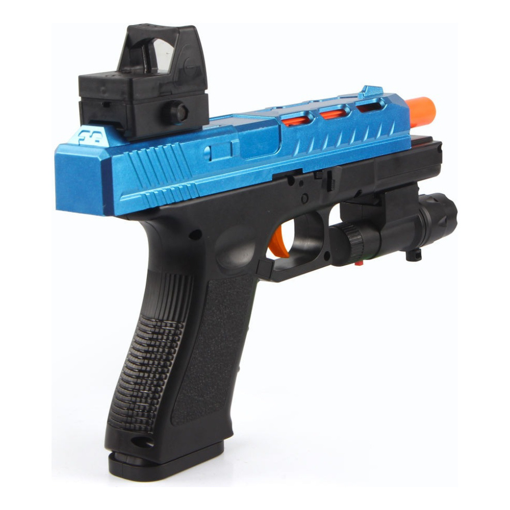 Pistola De Hidrogel Automática Glock 3 Cargadores Tamboruguete Lanzador Automático, Gel Blaster Juguete de Hidrogel para Exteriores, Juego de Equipo de Disparo de Bolas de Gel al Aire Libre..