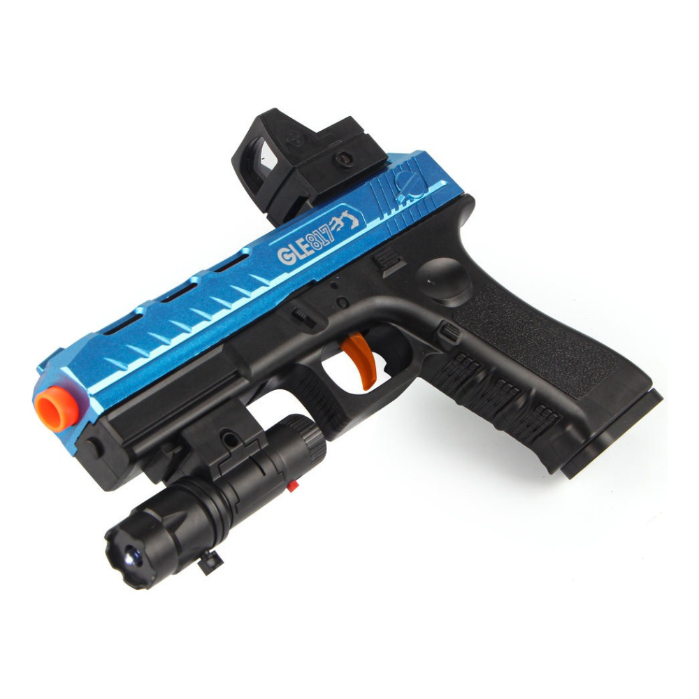 Pistola De Hidrogel Automática Glock 3 Cargadores Tamboruguete Lanzador Automático, Gel Blaster Juguete de Hidrogel para Exteriores, Juego de Equipo de Disparo de Bolas de Gel al Aire Libre..